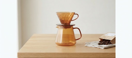 Kinto Cast Amber Coffee Server & Dripper Set 4-Cup — sample product image (illustrative)